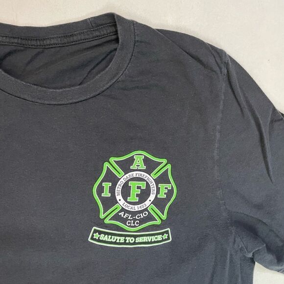 Miami Dade Fire Rescue Supports Veterans Graphic T-shirt Men Medium Local 1403 - Picture 4 of 8
